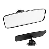 Auto Rückspiegel Universal Innenspiegel mit 360° Drehfunktion & starker Saugnapf – 200x60 mm Auto-Innenspiegel für Auto, LKW, SUV, Transporter