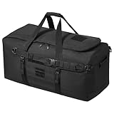 VEVOR große Taktische Reisetasche Sportausrüstung 100 L mit Molle-Design & Schuhfach, militärische Reisetasche Ausrüstungstasche Rucksack für besondere Arbeit Sport Camping Kleidung Schwarz