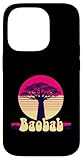 Baobabbaum, Affenbrotbaum, Affenbrotbaum, Afrikanischer Retro-Sonnenuntergang Hülle für iPhone 14 Pro