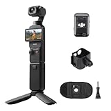 DJI Osmo Pocket 3 Kreativ Combo Bundle, vlog Kamera 4K mit 1-Zoll-CMOS und 4K/120 fps Video, 3-Achsen-Stabilisierung, schnelles Scharfstellen (Kamera Rucksackhalterung Clip)