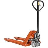 eurokraft | Handhubwagen | Tragfähigkeit 2500 kg | Lastrollen Polyurethan | Single