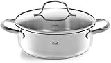 Fissler San Francisco/Edelstahl-Bratentopf (2,1 L - Ø 20 cm) Bräter mit Glas-Deckel, Schüttrand, energiesparend - auch Induktion