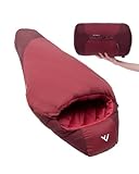 qeedo Fluffy -5 Daunen Schlafsack Winter (Komfort-Temperatur -5°C) - kleines Packmaß (39x32x32 cm) - 2.150 g - (L: bis 195 cm Körpergröße) - Camping, Outdoor, Trekking - RDS-Zertifiziert