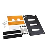 Alipis Gitarren Effektprozessor Board Schwarz Langlebiges Praktisches Effektgerät Organisationsbrett mit Hohlem Design für Einfache Stromversorgung und Sicheren Anschluss Robustes