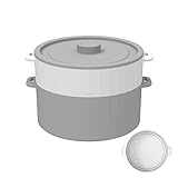 Mikrowellen Kartoffelkocher, 18,8Cm Dampfgarer Mikrowelle Silikon SpüLmaschinenfes Dampfgarer FüR Kartoffeln Und Anderes GemüSe MikrowellenbehäLtert Mit Herausnehmbarem Korb Und Dampfventil (Grau)