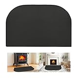 Feuerfeste Kaminmatte, 80 x 50 cm Feuerfeste Unterlage, Kaminmatte Funkenschutzplatte, Schwarz Flammhemmende Unterlage zum Schutz des Bodens Vor Funken (50 x 100 cm)