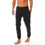 Iron Mountain IMPNT206 Herren Recycelte Garn Öko-freundliche Jogginghose Jogginghose mit Bündchen, Schwarz, L