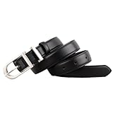 OWEIEYEU Damen-Ledergürtel, Vintage, leger, silberfarbene Schnalle, verstellbar für Jeanskleid, 3, Einheitsgröße