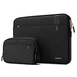 Inateck 360° Schutz Laptoptasche, Kompatibel mit 14 Zoll MacBook M1/M2/M3/M4 Pro/Max 2021-2024, Laptop Hülle mit Zubehör Tasche, Schwarz