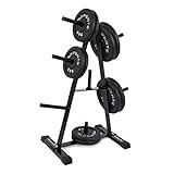 MSPORTS Hantelscheibenständer Premium Hantelbaum, Scheibenaufnahme: 30mm, bis 250 kg belastbar Schwarz