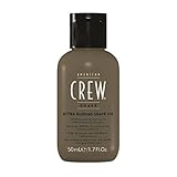 AMERICAN CREW – Ultra Gliding Shave Oil, 50 ml, Öl als Rasurvorbereitung, Rasieröl für einen weichen Bart & gepflegte Haut, mit Anti-Aging Effekt, Produkt für eine angenehme Rasur