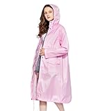 Generisch Regenponcho Regensturmsicherer, leichter, atmungsaktiver Regenmantel-Poncho aus Stoff Für Herren(Peach,XL)