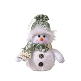 Beleuchtete Schneemann-Figuren, Plüschpuppe, Weihnachtspuppe, Tischdekoration, Innenbereich, grau, 19 cm, Dekoration für Mädchen, Größe B, Einheitsgröße