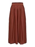 ONLY NOS Damen Onlvenedig Paperbag Long Skirt WVN Noos Rock, Rot (Henna), XL