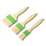 Uikdjgu 3-Teiliges Set mit Backpinsel, Grillbürste und Kochpinsel zum Backen, Ideal für Marinaden, Saucen und BBQ-Brushes.