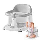 Sitzender Badesitz für Babys, tragbare Halterung für Babybad, rutschfest, mit Ablaufloch für 1-3 Jahre, für Strand, Reisen und Camping