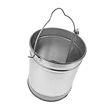 VALICLUD Robuster Metall-wassereimer mit Griff Großer Runder Garten Haushaltseimer aus Eisen Breiter Mund für Einfaches Befüllen und Ausgießen zum Gießen Autowaschen und Brunnenwasser Holen