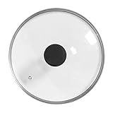 Pfannendeckel Hitzebeständig 34 cm Glasdeckel for Universaldeckel for Töpfe und Pfannen for Pommes-Frites-Kocher, Meeresfrüchtetopf, Küchenzubehör, Kochzubehör