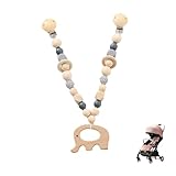 Kinderwagenkette Mädchen,Kinderwagenkette Junge,Kinderwagen Kette für Babys,Kinderwagenkette Holz für Babygeschenke Zur Geburt,Spielzeug Kinderwagen,Kinderwagenspielzeug,Baby Wagenkette,Spielzeugkette