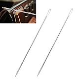 keyxer - 2 Stück Extra lange Webnadeln mit großem Öhr für Möbel - 6 Zoll (15 cm) Straight Hand Nähnadeln ausrostfreiem Stahl, einfach einzufädeln für Leder, Tapete und dicke Stoffe