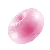 MUELODSIC PVC-Kugel Sport Gymnastikbälle für Erwachsene Liege Luftmatratze Yoga-Rad Fitnessball für Pilates Anti-Burst-Gymnastikball Rutschfester Fitnessball Balance-Ball Yoga-Hilfsball Rosa