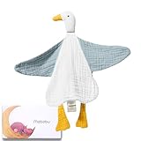Mababu Schmusetuch Ente | EXTRA weiches Schnuffeltuch Baby aus 100% GOTS Musselin Bio-Baumwolle | Geschenk zur Geburt Schmusetuch Baby ab 0 Monate Junge & Mädchen | Kuscheltier Baby & Schnuffeltücher