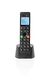 Motorola Voice - DOT201 Digitales Schnurlostelefon, Freisprecheinrichtung, Anrufsperre, 100 Kontakte mit Namen und Telefonbuch, Schwarz