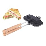 RAGOPILEN Wandordner, Katalog-Präsentationsständer, Sandwich-Maker-Pfanne, doppelseitiger Hot-Dog-Toaster, antihaftbeschichtet, gegrillter Käsebereiter mit abnehmbarem Griff für Frühstück,