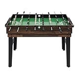 C-Juzarl Multifunktionaler Spieltisch, Tischkicker, Tischfußball, 122x60cm Billardtisch, Mini-Tischtennistisch – Multigame-Spieltisch für Erwachsene – 10 Spiele in 1 (Dunkelbraun)
