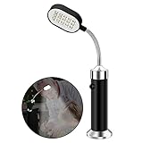 Grill Licht, 1 Stück Beidseitig Magnetische Grill Lampe Grillbeleuchtung, 30 LEDs BBQ Licht Set Outdoor Grill Lichter BBQ Grill Zubehör, Batteriebetrieben, 360 Grad Drehwinkel, Schwarz