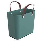 Rotho Albula Einkaufskorb 25l, Kunststoff (PP recycelt), grün, 25l (40.0 x 23.5 x 34.0 cm)