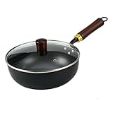 Gusseisen -Wok - Nicht -Stick -Topf | Heavy Duty Uncoated Traditional Cookware | Hochleistungs-handgeschmiedete Pfanne Mit Nicht-Stick-Oberfläche | Unbeschichteter Dicker Topf Für Induktion, Gasherd,