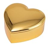 LIFKOME Herzförmiges Schmuckkästchen aus Metall Gold Bezaubernde Armband box und Ringhalter Elegante Schmuckaufbewahrung für Damen und Mädchen für Reisen und Geschenkideen