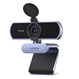 UGREEN Webcam 2K, Webcam mit Mikrofo, Kamera PC, 80°Sichtfeld, USB A Kamera mit Privacy Cover, Autofokus, Automatische Lichtkorrektur, Stereo-Sound, Plug & Play, USB Camera für Windows/MacOS/Zoom