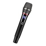 UHF-Funkmikrofon-Mic-System 10 Kanäle mit 1 Handmikrofon + 1 Mini-Empfänger für Karaoke, Geschäftstreffen, Reden, Heimunterhaltung