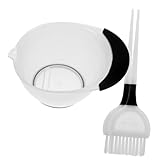 Homoyoyo Weiß mit Haarfärbeschale und Flexiblen Haarfärbepinseln für Gleichmäßige Farbanwendung DIY Haarfärbung und Professionelle Friseurnutzung Salongeeignet Langlebig Zufällige Farbe