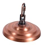 Uonlytech Hängender Paneel-kronleuchter Pendelleuchte Deckenplatte Blumenkorb-deckenhaken Kronleuchter Montageplatte Deckenmontageplatte Deckenhakenplatte Lampenabdeckplatte Rose Gold Eisen