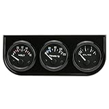 Shkalacar 52mm Elektronische Triple-Messgerät Kit,Öldruck Wassertemperaturanzeige Voltmeter 3 in 1,Auto-Motorrad-Meter