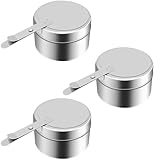 Gurxi 3 Stück Brennpastenbehälter Edelstahl Tragbarer Fondue Brenner Brennpaste Für Warmhaltebehälter Pastenbrenner Aus Edelstahl Wird Für Die Heizung Heißer Topf Verwendet