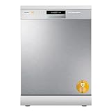 COMFEE CDWPF1201PS Geschirrspüler, 60 cm, 12 Gedecke, Startvorwahl, halbe Ladefunktion, flexible Körbe, Edelstahl, 49 dB, Steuerung über Tasten