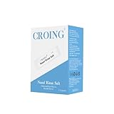 CROING 𝙉𝙖𝙨𝙚𝙣𝙨𝙥ü𝙡𝙪𝙣𝙜 𝙨𝙖𝙡𝙯 (160 Beutel) Nasenspülsalz, Nasensalz für Nasendusche, Neti Pot,Nose Cleaner, Nasal Rinse, Nasenspülung Erwachsene, Nasenspülkanne