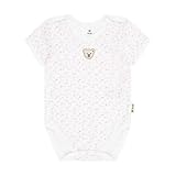 Steiff Baby-Mädchen Body Kurzarm, Bright White, 62