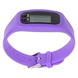 Abaodam LED Multifunktions Schrittzähler Armbanduhr für Sport und Kalorienüberwachung Lila Digitale Uhr mit Anzeige von Aktivitätsdaten und Kilometerstand