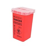 Beaupretty Sharps Box Nadeln Abwurfbehälter Rot Robuster Sicherer Kanülenabwurfbehälter für Tattoo Klinik und Zuhause Kompakt und Tragbar für Sichere Entsorgung von Nadeln und Scharfen