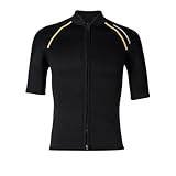 JTKSSCS Neoprenanzug Männer Split 1,5mm Neoprenanzug Kurzarm Neopren Jacke Anti-kalt Surfen Tauchen Hosen Schwarz Kurze(Black top,XL)