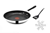 Tefal Jamie Oliver Pfanne 26cm Induktion, Bratpfanne hoher Rand, Antihaft-beschichtet, Backofengeeignet, Spülmaschinenfest,FÜR ALLE HERDARTEN, Edelstahl. E34