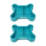 Futternapf Katze ErhöHt 2PCS Haustiernapf Doppelnapf Katzennapf Hundenapf Katzenbesteck Katzennapf Hundenapf -Upset Wassernapf Futternapf Katzenfutternapf Hundefutternapf Futterbar (Blue, One Size)