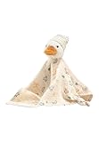 Sterntaler Kuscheltuch Ente Edda Lou aus Musselin, mit Rassel, Schnuffeltuch, Trösterchen für Jungen und Mädchen