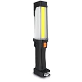 Brandson - Akku Arbeitsleuchte Werkstattlampe LED – 2 Helligkeitsstufen – 700 Lumen - mit Haken und Magnet – COB-LEDs – IPX4 – ergonomischer Griff – USB Powerbankfunktion