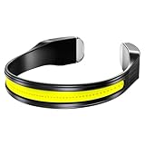 Typ C Wiederaufladbare LED Outdoor-Halsleuchte Hände Für Camping Wandern Nacht Aktivitäten Einstellbare Helligkeit Robustes Design GNe828 (Black, 19.5x16.5x4.1cm)